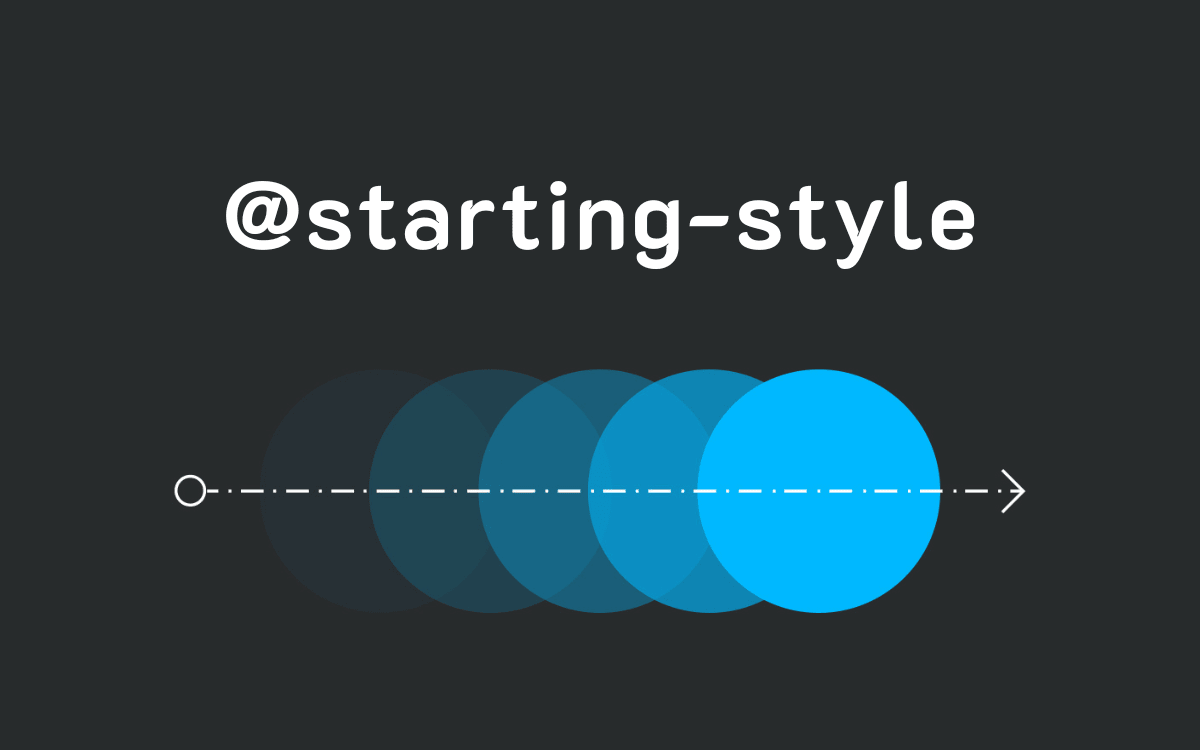 Simplifying Entry Animations with @starting-style